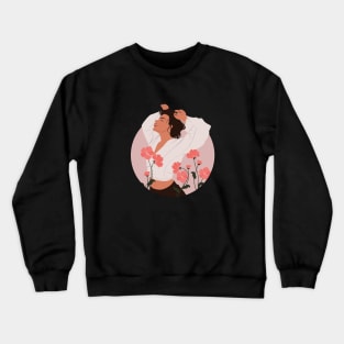 Free Woman Floral Design Crewneck Sweatshirt